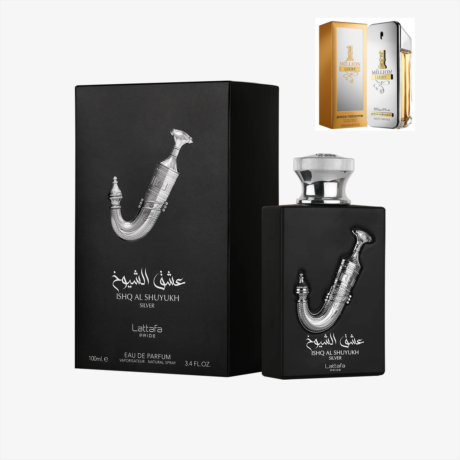 Lattafa Pride Ishq Al Shuyukh Silver EDP 3.4 oz Men